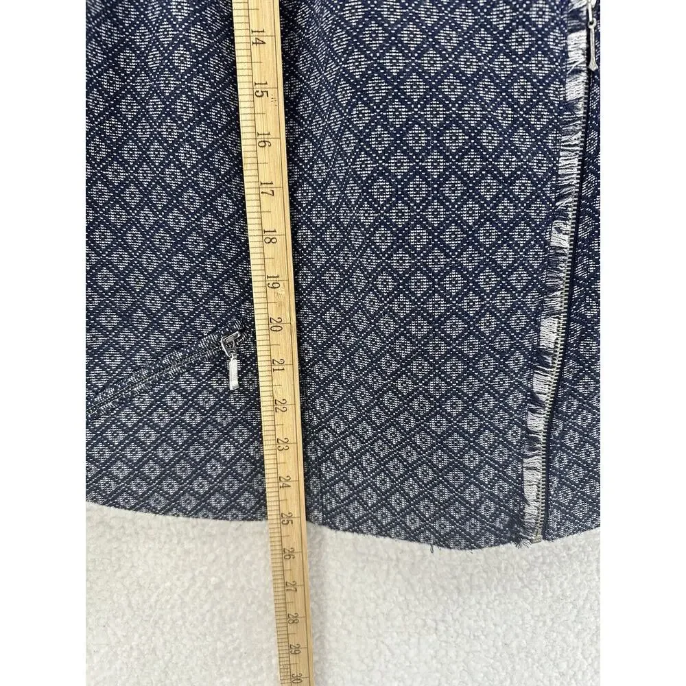 Metaphor Assymetrical Zip Up Raw Hemline 2 Zipper Front Pockets XL Pre-Owned - Picture 9 of 11